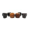 Kit copas mezcaleras de Barro Negro (2 normales, 2 calavera, 2 decoradas) PIEZA ÚNICA
