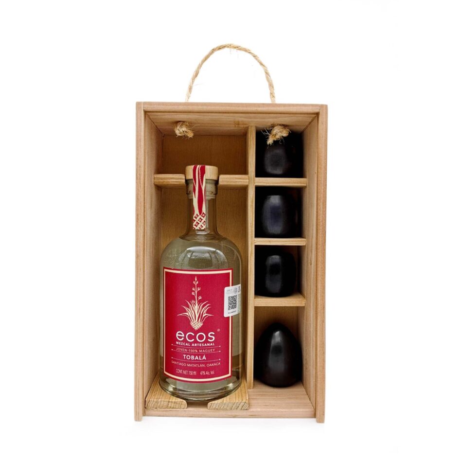 Kit: Caja artesanal + Mezcal Artesanal ecos Tobalá + Barro Negro - Image 3