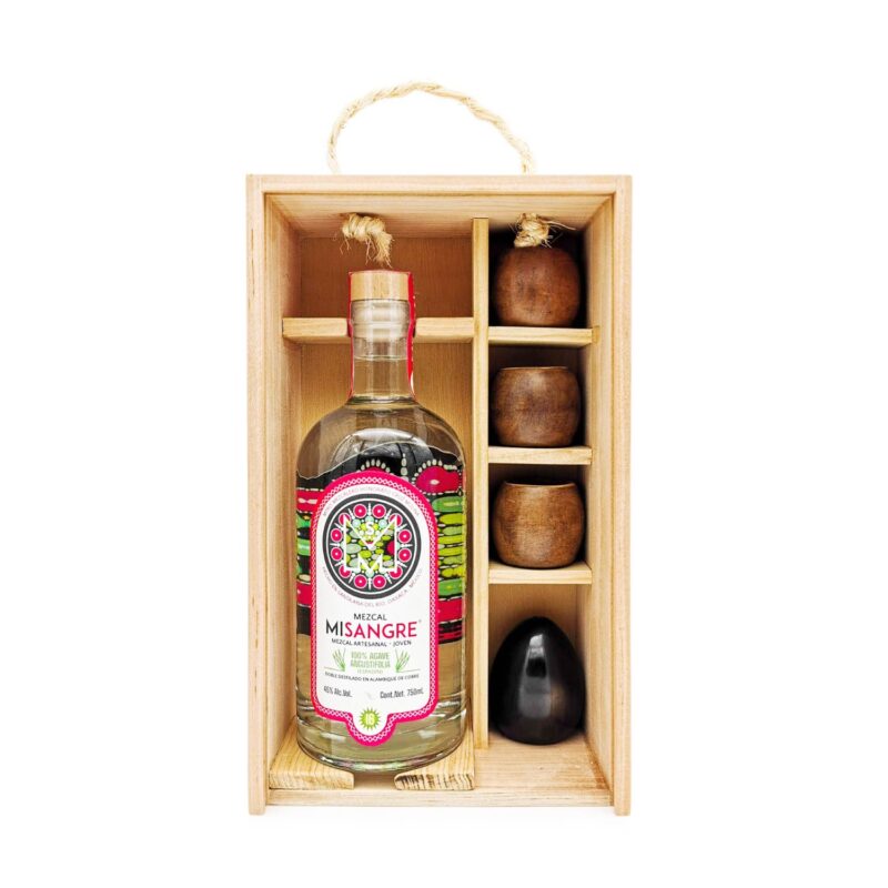 Kit Mezcal artesanal Mi Sangre: Caja + Mezcal + Barro Negro - Image 2