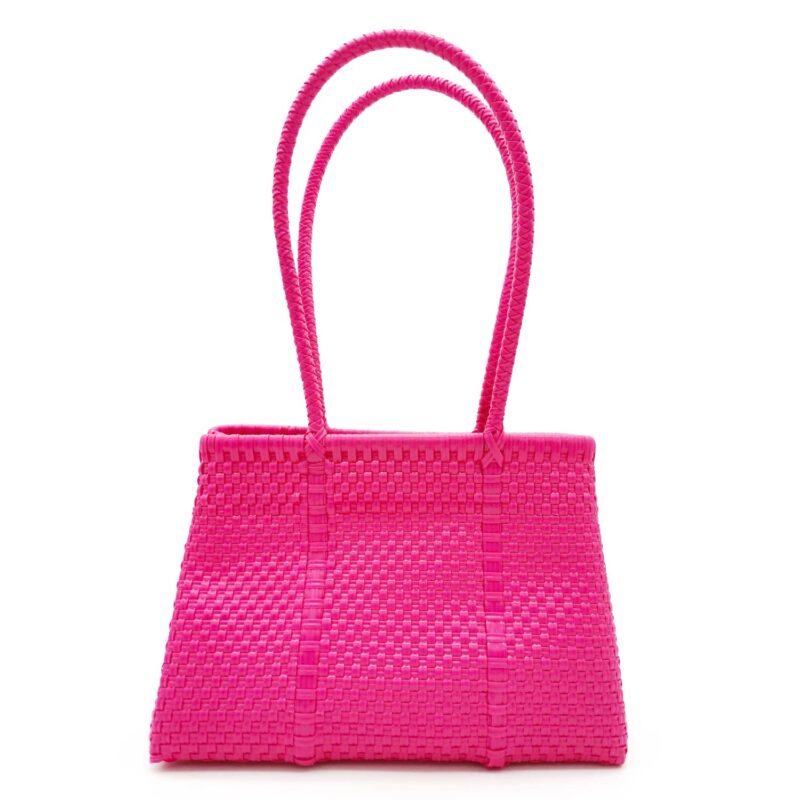 Bolsa artesanal color rosa con motivo sublimado - Image 3