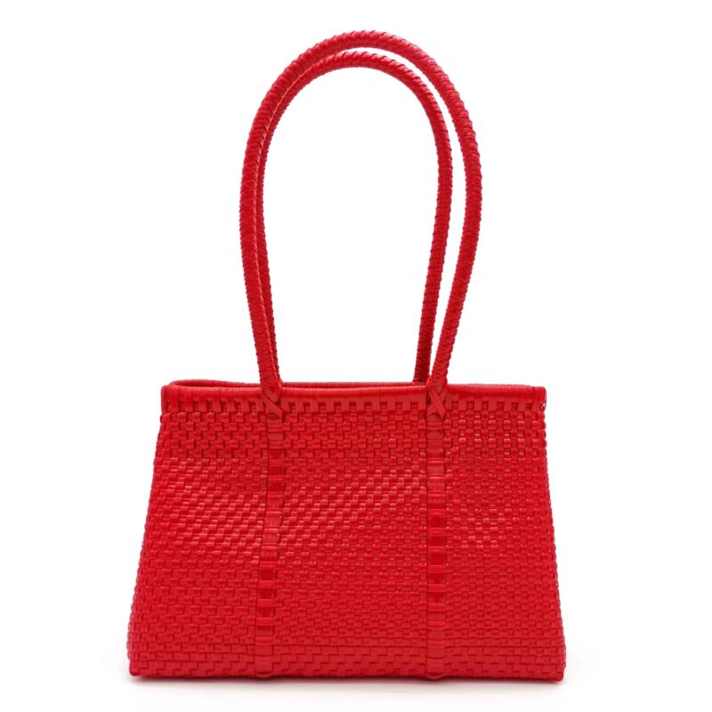 Bolsa artesanal color rojo con motivo sublimado - Image 3