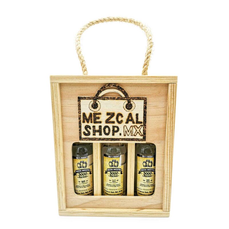 Kit viajero 3000 Noches Ancestral: Espadín, Coyote y Tobalá 50ml