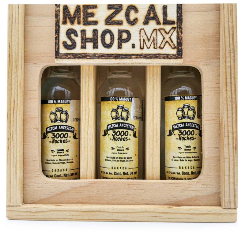 Kit viajero 3000 Noches Ancestral: Espadín, Coyote y Tobalá 50ml - Image 2