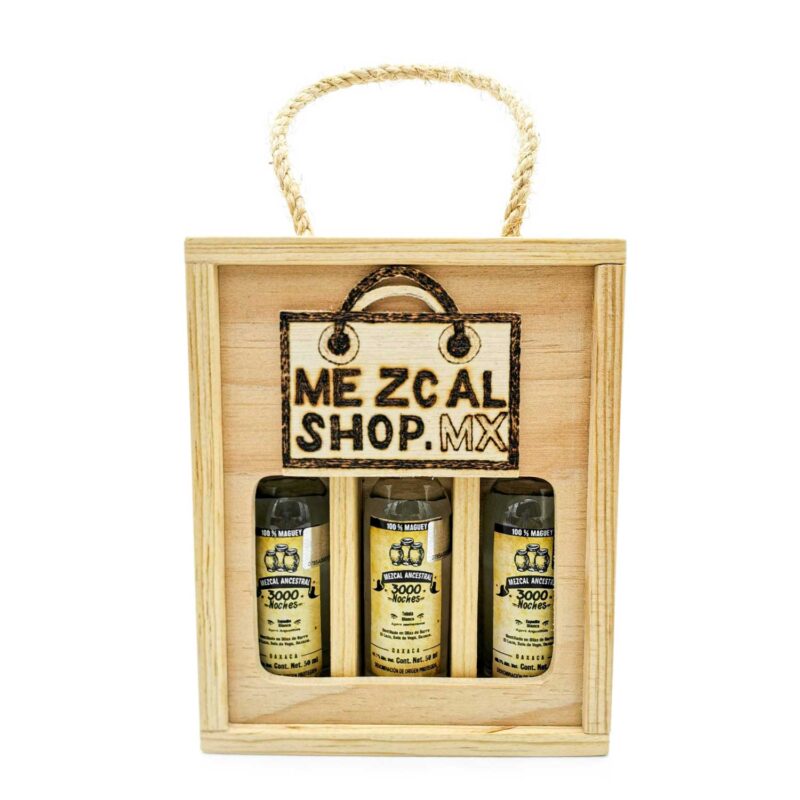 Kit viajero 3000 Noches Ancestral: Espadín, Tobalá y Espadín 50ml