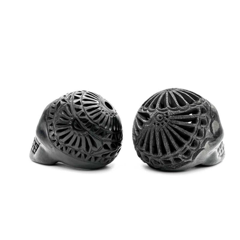 Kit de 2 calaveras chicas de Barro Negro - Image 5