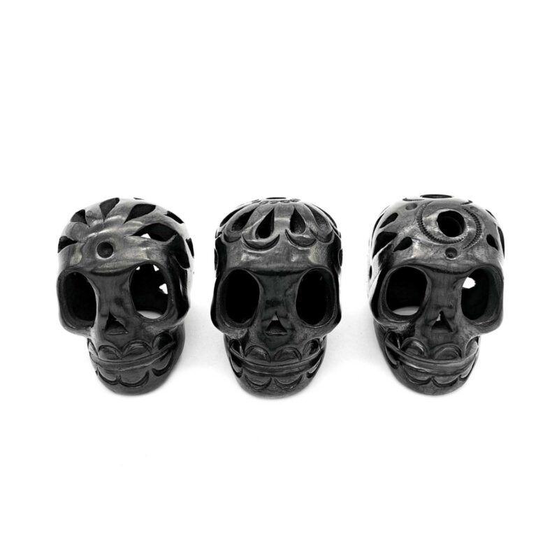 Kit de 3 calaveras chicas de Barro Negro - Image 4