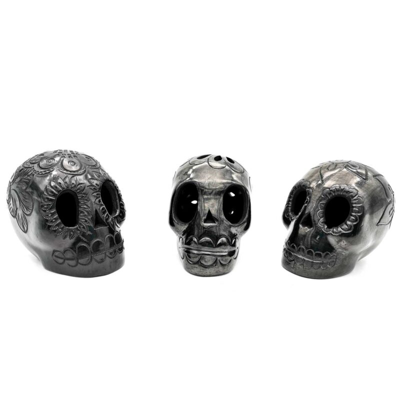 Kit de 3 calaveras medianas de Barro Negro - Image 3