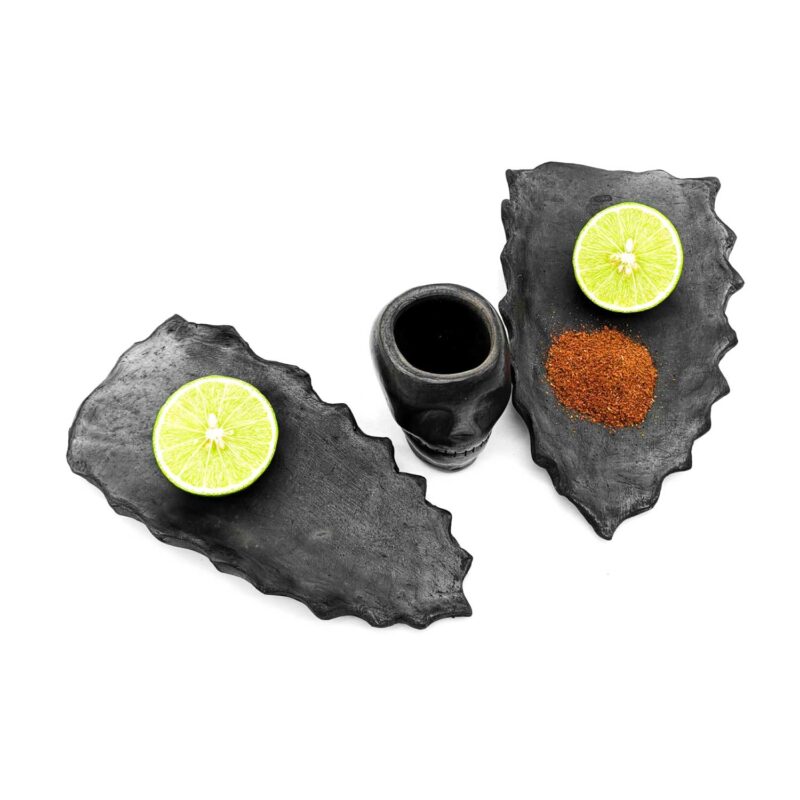Kit 2 hojas de maguey tamaño jumbo y 1 copa mezcalera calavera - Image 3