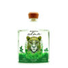 botella de vidrio con un jaguar