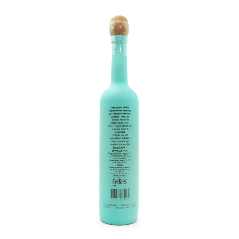 botella verde turquesa mezcandalo