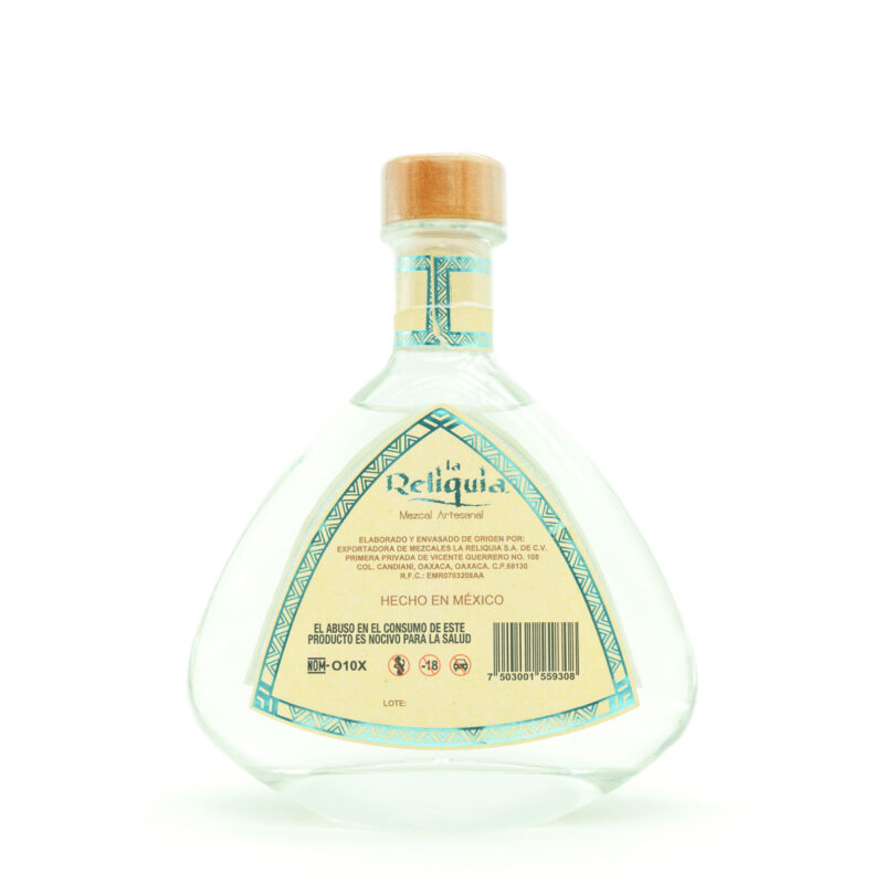 botella en forma de triangulo marca la reliquia variedad madrecuishe