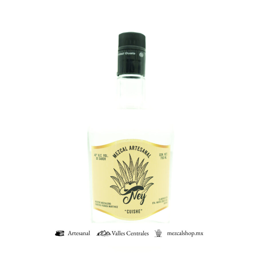 botella de mezcal artesanal ney cuishe